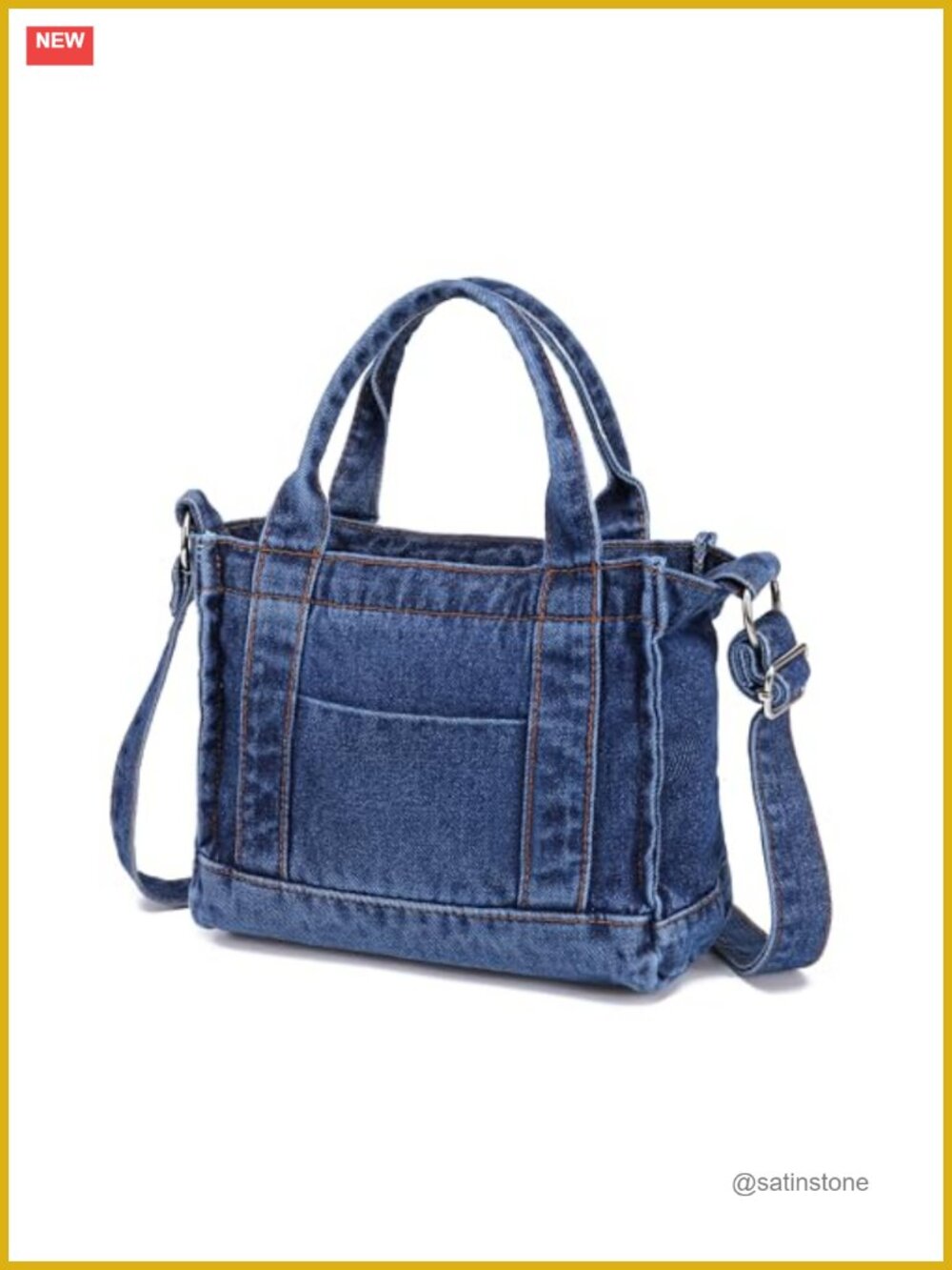Denim Tote Bag Crossbody Shoulder Handbag